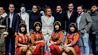 Nacho Cano y el equipo de Malinche