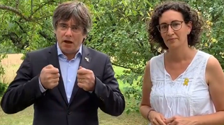 Carles Puigdemont y Marta Rovira.