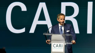 Rafael Grossi, en la Rural de Buenos Aires durante la presentación del CARI para ser Secretario General de la ONU.