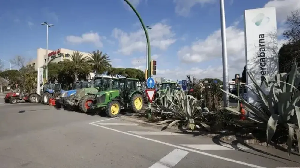 Protestas de agricultores en Mercabarna