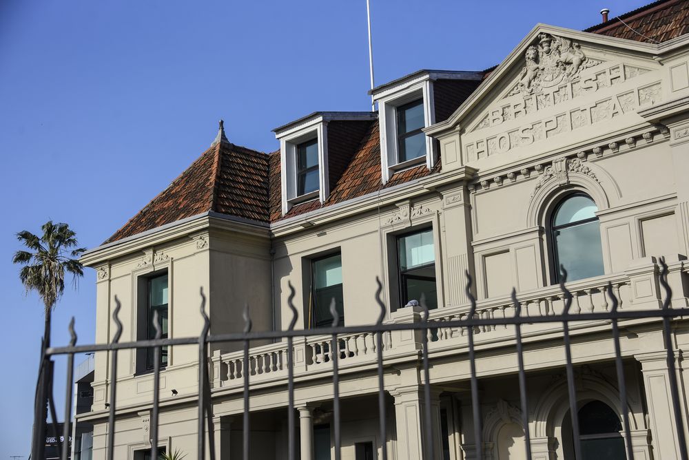 Foto de la fachada del Hospital Británico