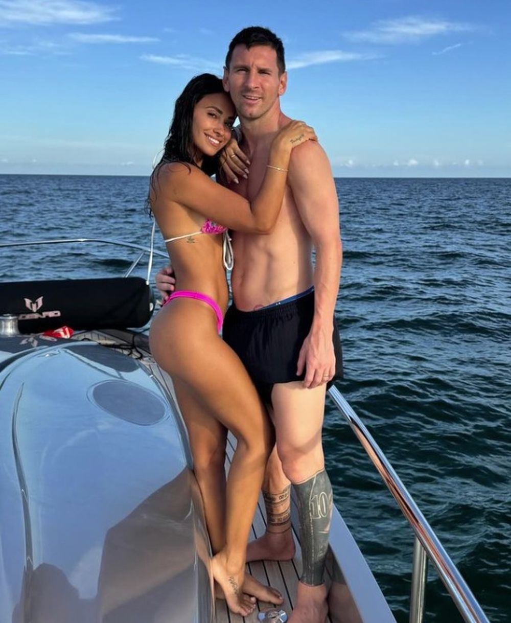 Lionel Messi de vacaciones junto a su familia