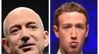 Jeff Bezos y Mark Zuckerberg
