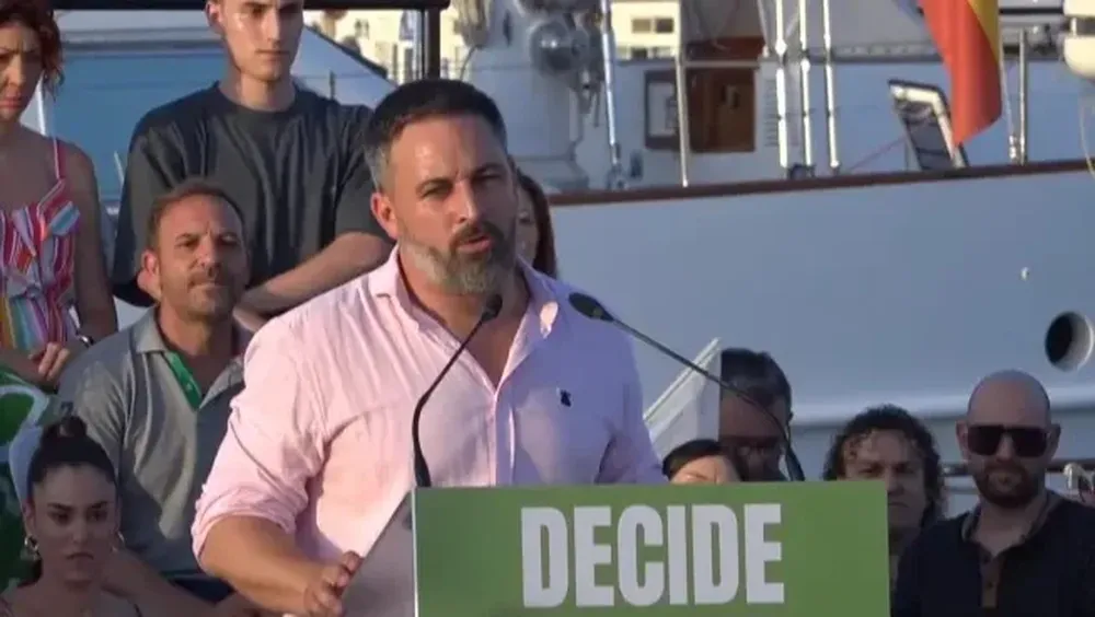 El líder de Vox, Santiago Abascal