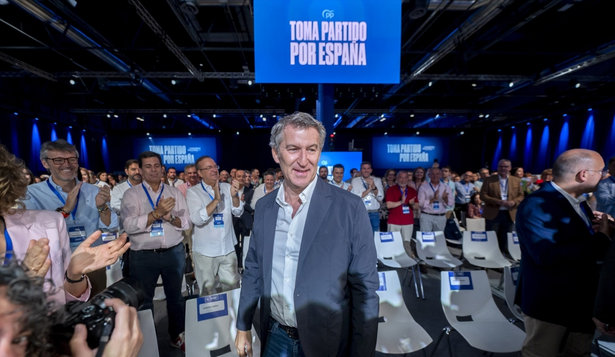 Alberto Núñez Feijóo, en el Congreso del Partido Popular.