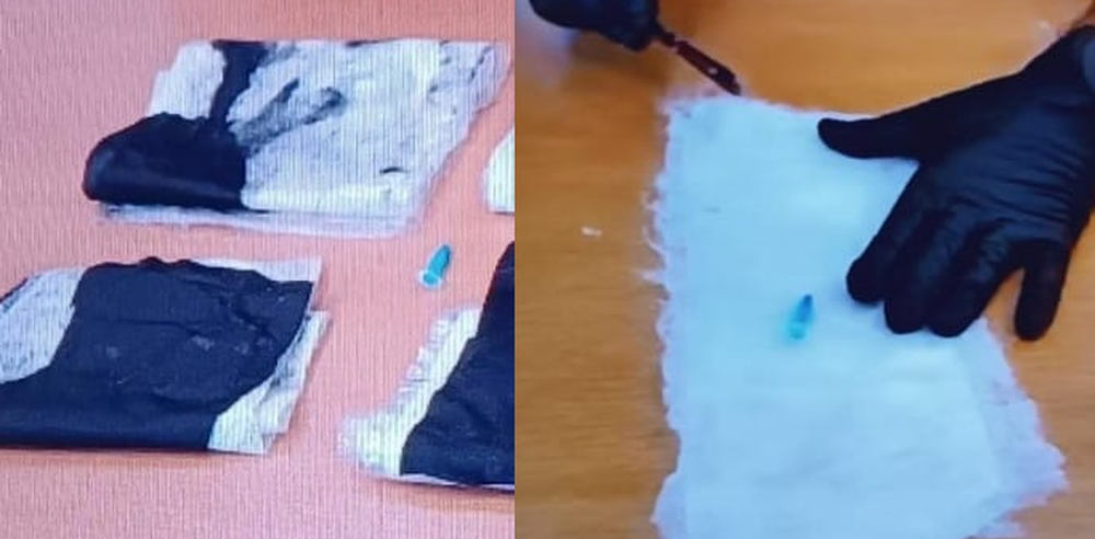 Ropa con droga incautada en el Aeropuerto de Carrasco