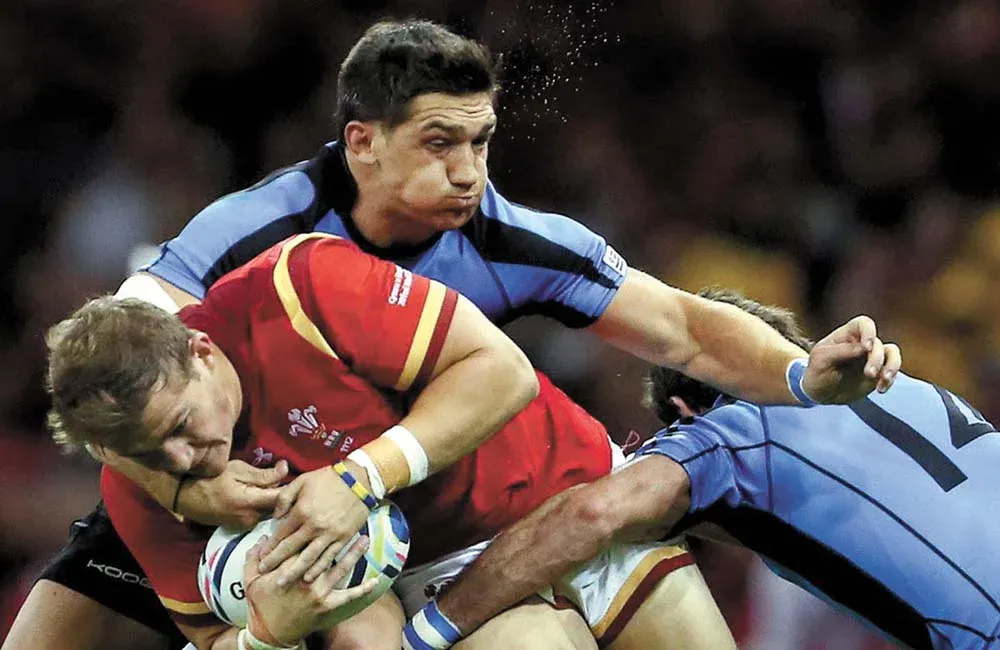 Los “Teros” ante Australia en su segundo partido en el Mundial. afp