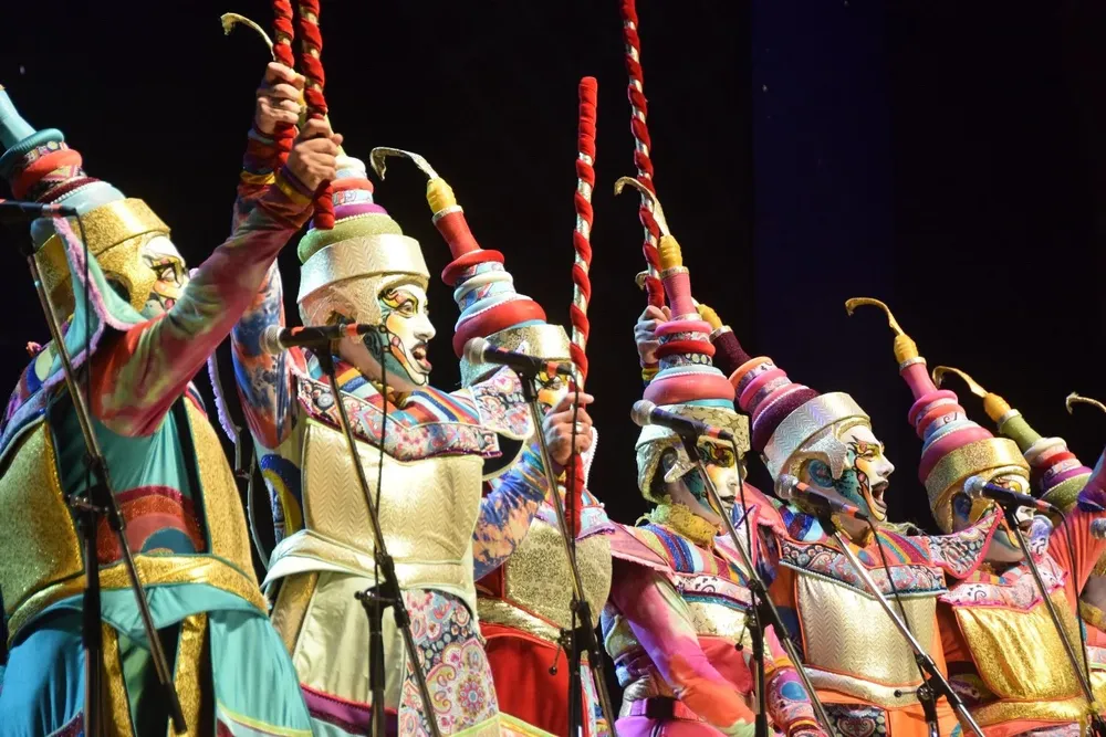 Curtidores de Hongos en su participación por la primera rueda del Carnaval 2022.