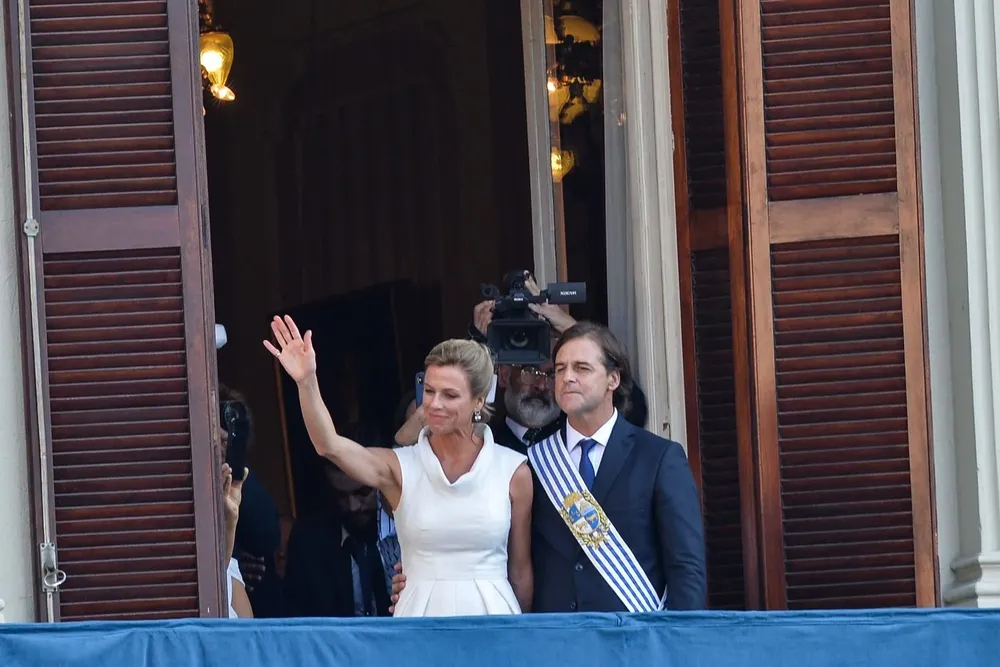 Lacalle y Ponce de León en la asunción presidencial