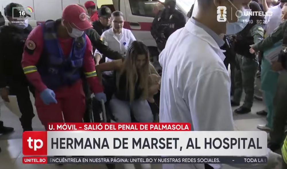Tatiana Marset llegando al hospital