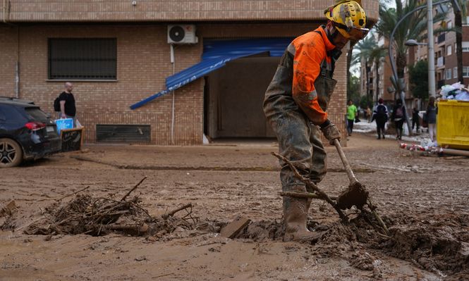 Una imagen del temporal en Valencia. Foto: Europa Press.