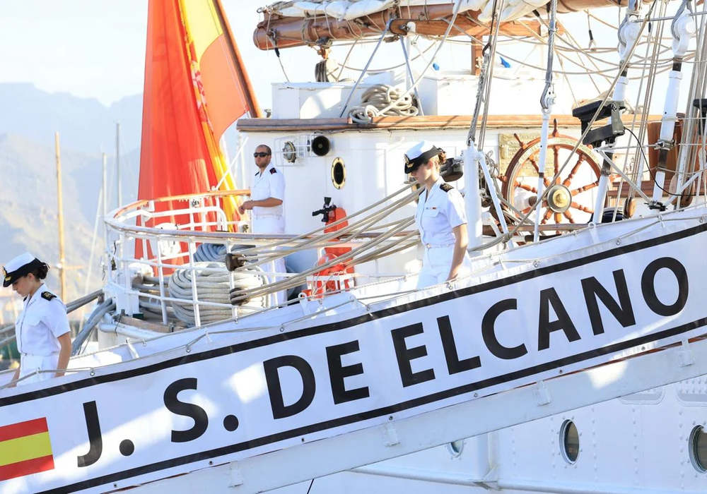 La princesa Leonor a su llegada a Tenerife