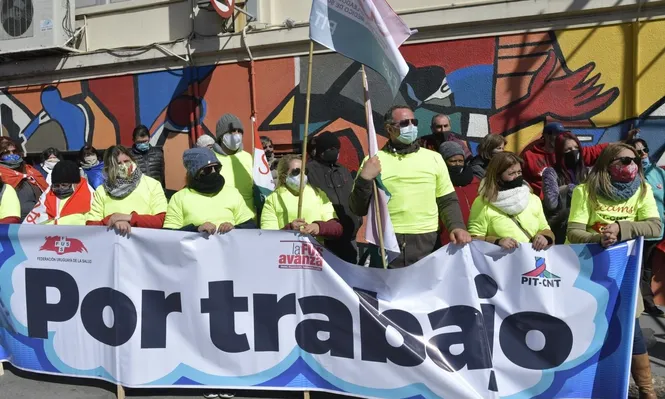 Movilización de la Federación Uruguaya de la Salud