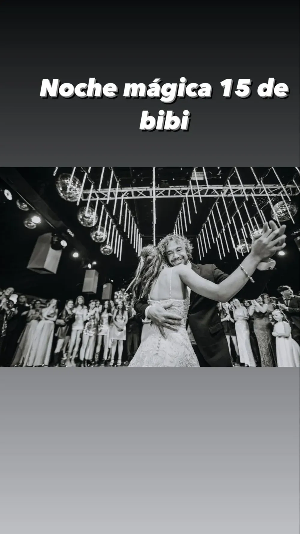 Diego Lugano en el cumple de 15 de su hija Bianca