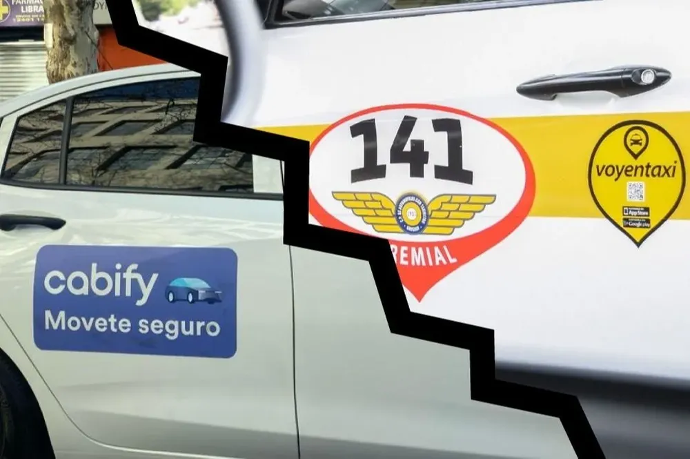 Distintivos de apps y taxis