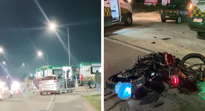 un motociclista de 40 anos murio tras chocar de frente contra un auto en montevideo