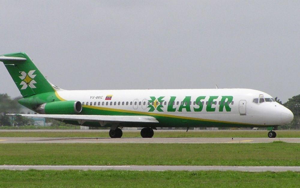 Un avión de la empresa venezolana Laser.&nbsp;