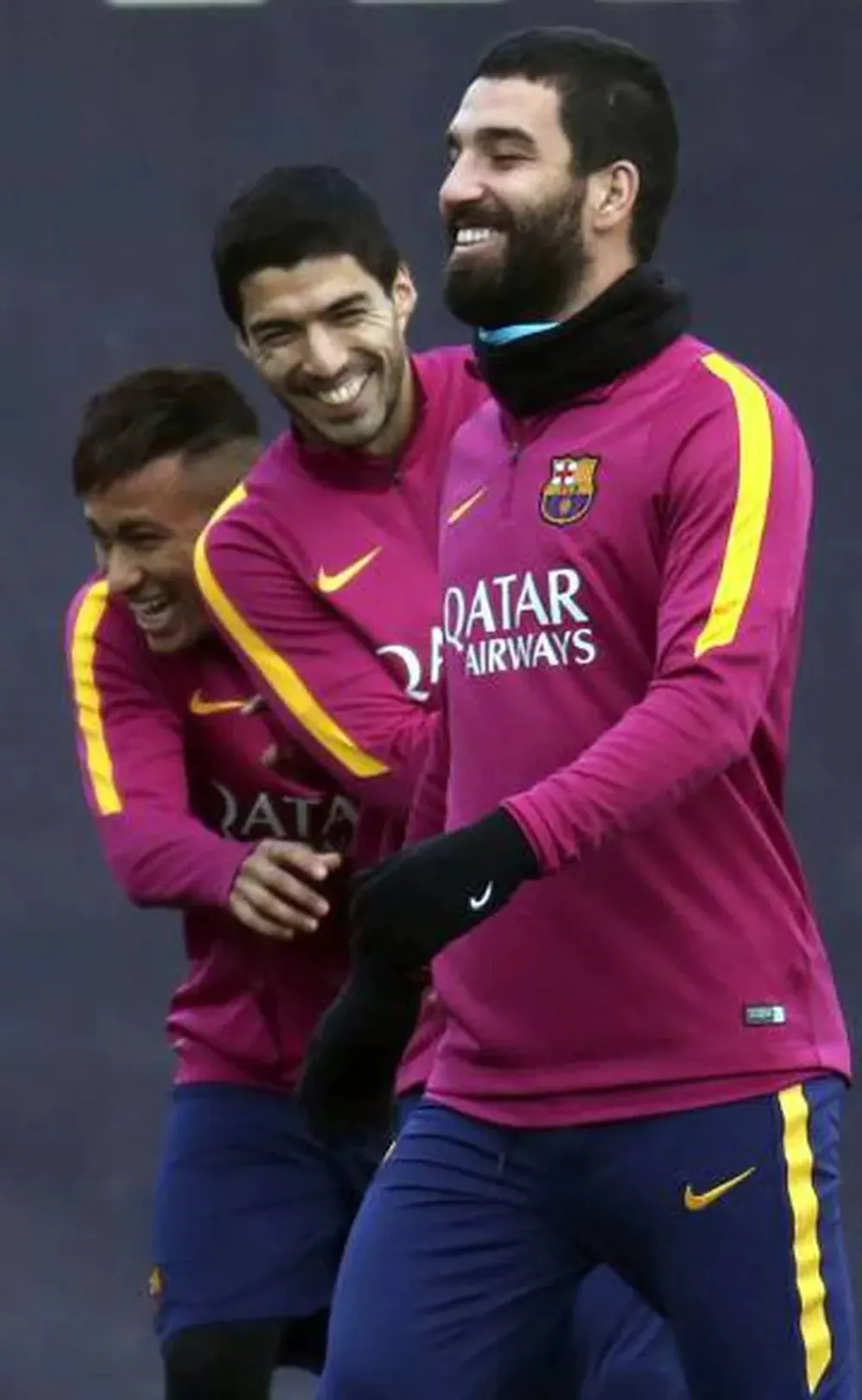 Neymar y Suárez junto a Arda Turán en Barcelona