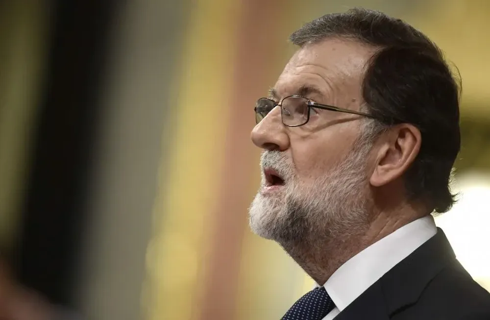 Mariano Rajoy, esta mañana en el Parlamento Español.