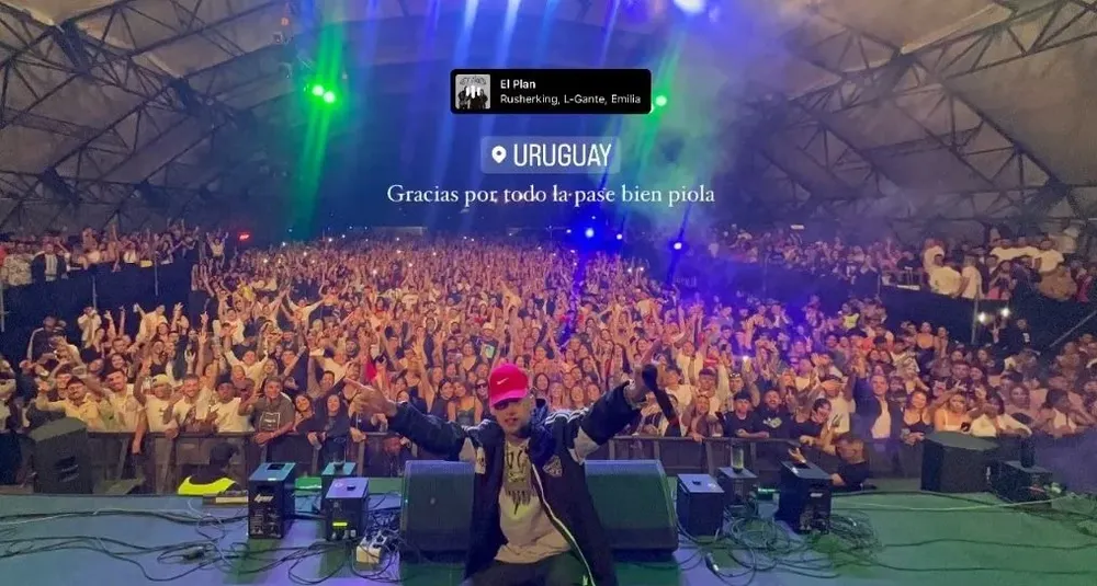 La foto que compartió L-Gante después del show