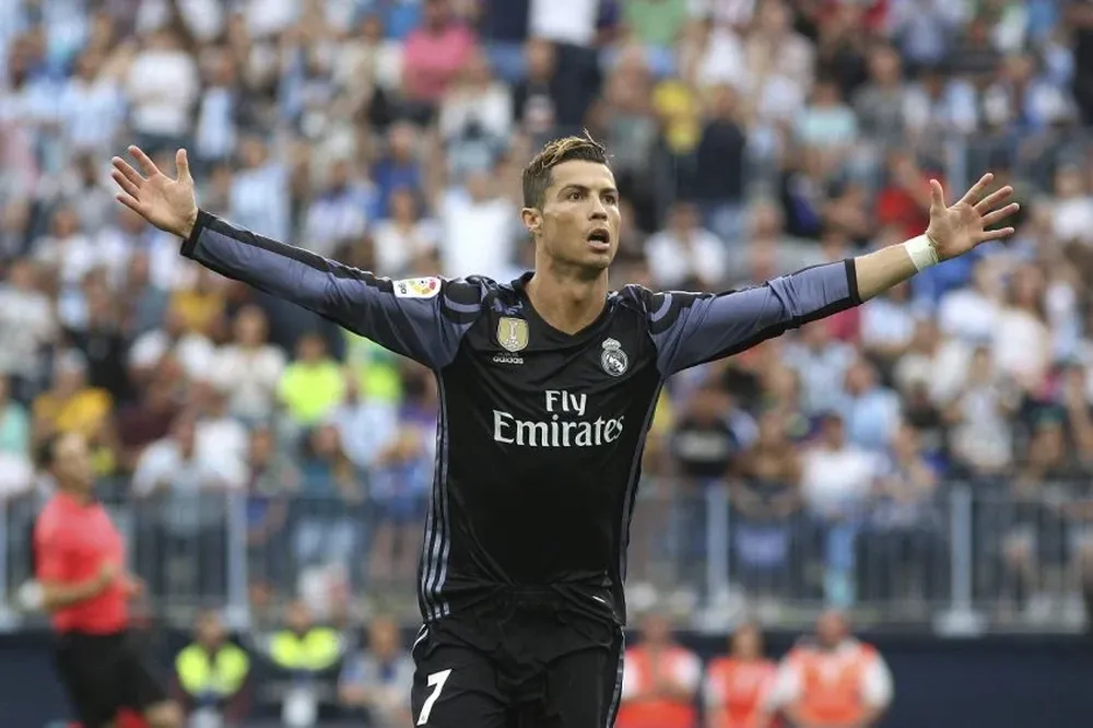 Así festejó Ronaldo su gol ante Málaga