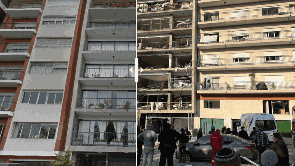 Explosión en edificio del barrio Villa Biarritz