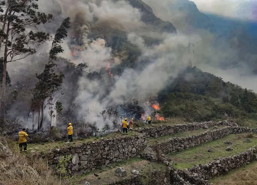 se informó que el fuego destruyó más de 30 hectáreas de vegetación