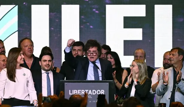 Milei en el hotel Libertador