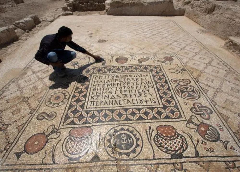 El mosaico de Meguido fue descubierto en un pueblo de la época romana, al norte de Israel