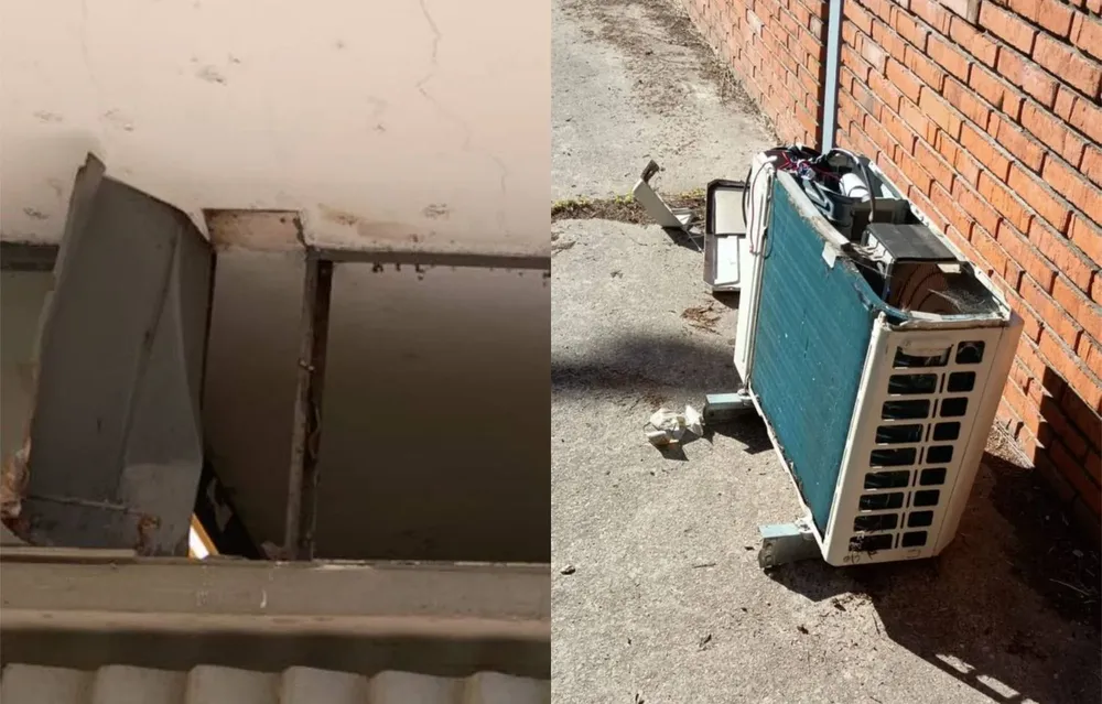 Vandalización sufrida por el liceo IBO