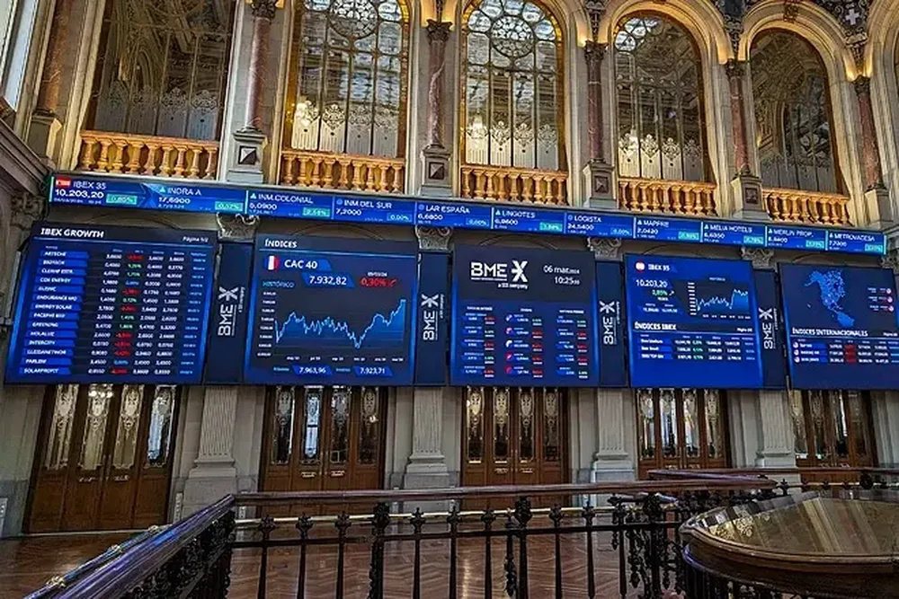 Interior de la Bolsa de Madrid