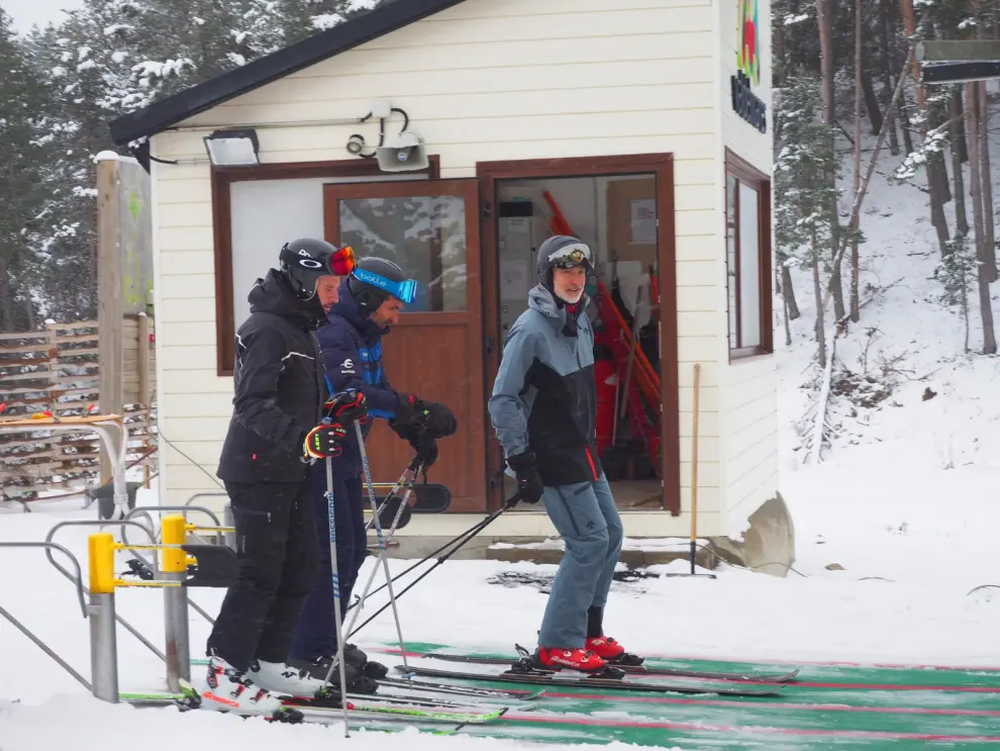 El rey de España, fanático del ski.