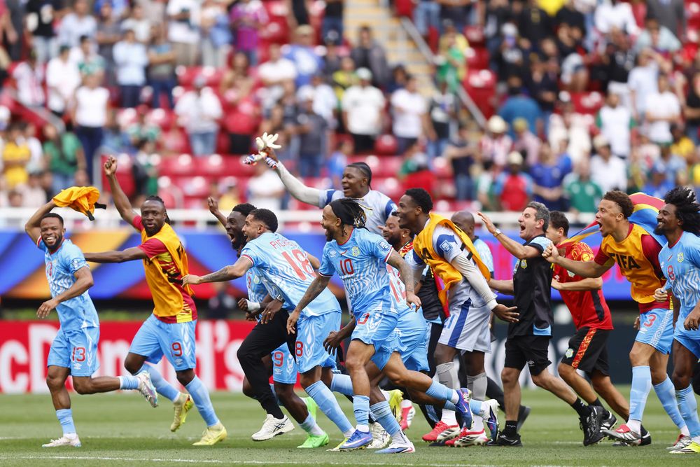 Los jugadores de Congo celebran la clasificación al Mundial 2026