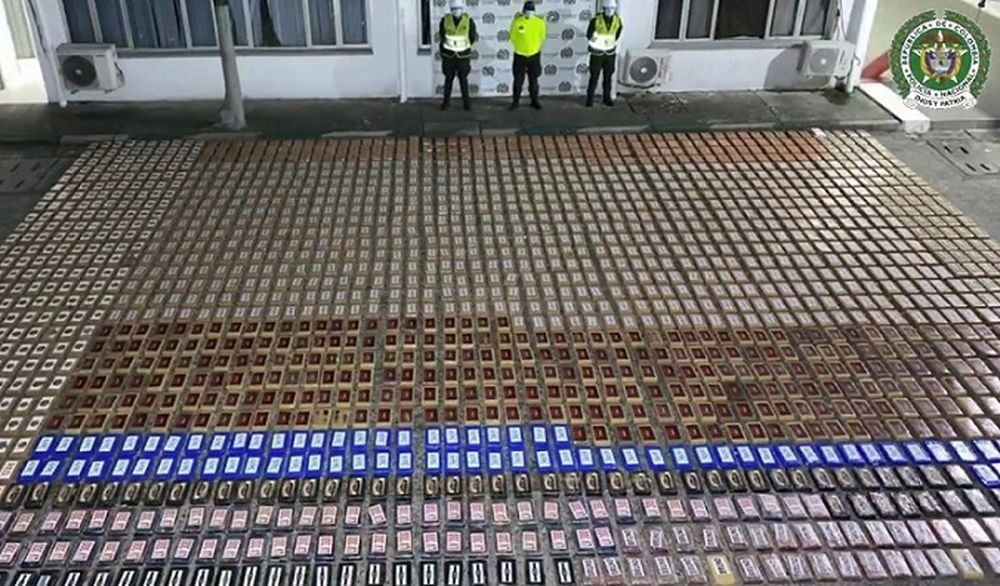 Cocaína incautada en Colombia