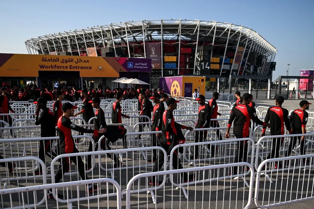 El estadio 974 de Doha, en Qatar, se prepara para el Mundial