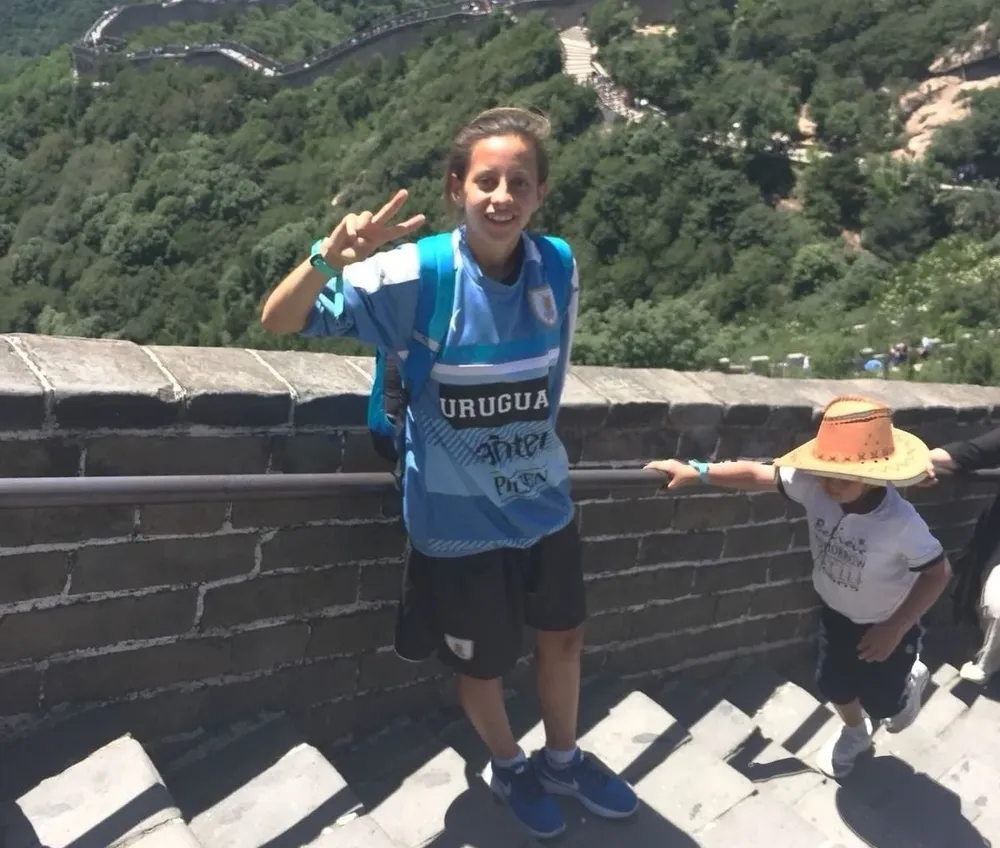 Aquino en la Muralla China