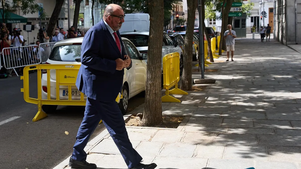 Koldo García, llegando a Tribunales.