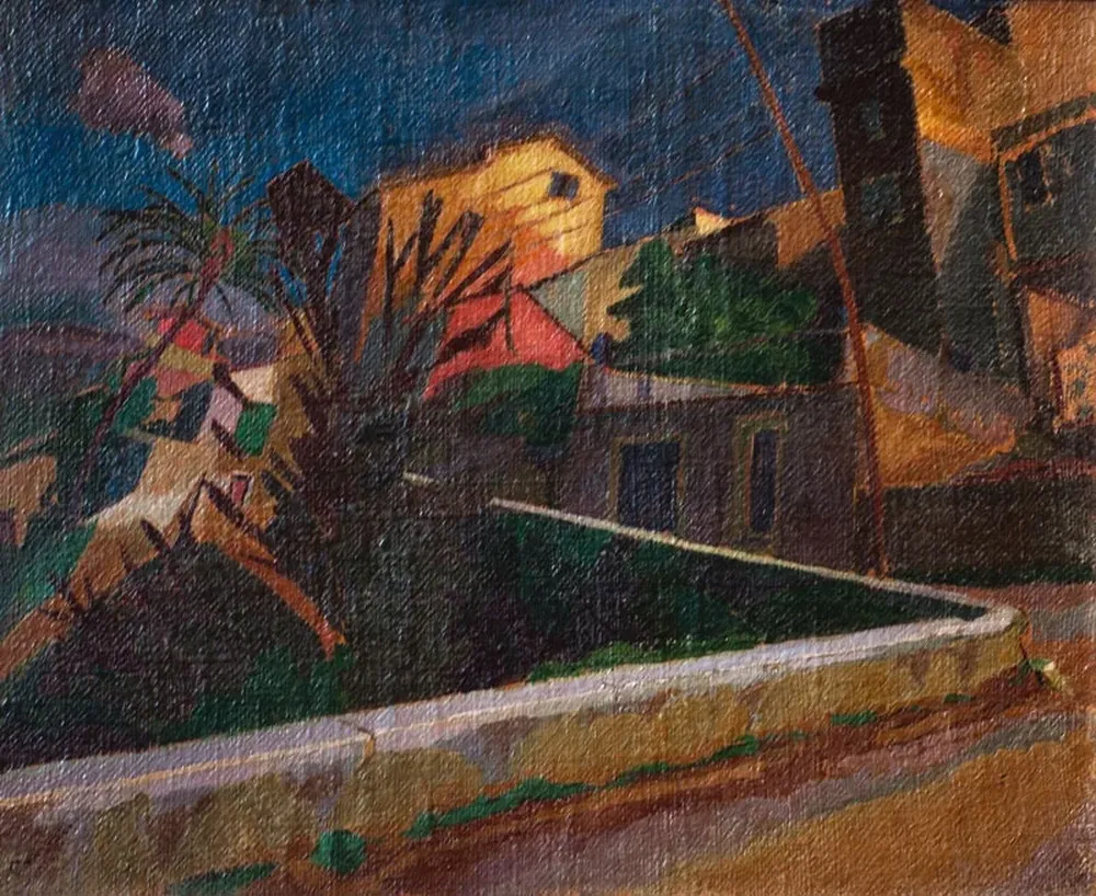 Cagnes sur mer, un óleo sobre tela de José Cúneo