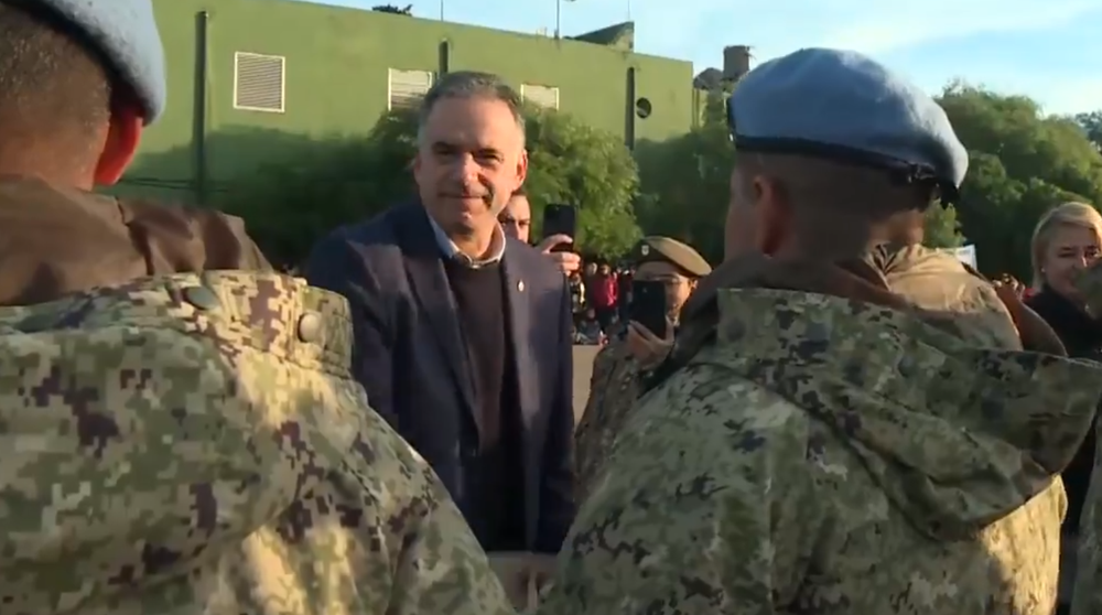 Orsi recibió a los militares uruguayos que llegaron desde el Congo