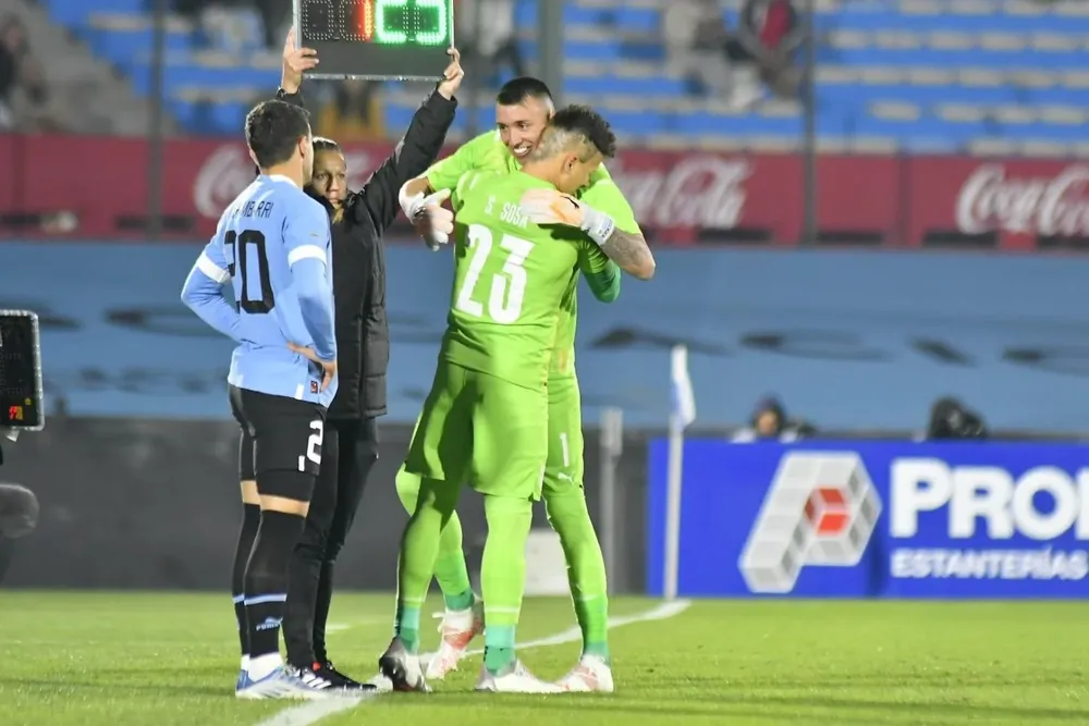 Sebastián Sosa el día de su debut en la selección Sebastián Sosa el día de su debut en la selección