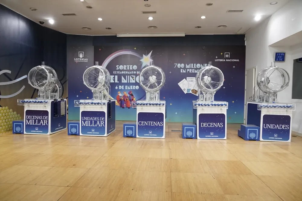 Los bombos antes de la celebración del Sorteo Extraordinario del Niño, a 6 de enero de 2023, en Madrid.