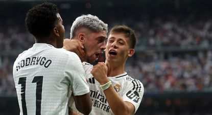 Federico Valverde celebra un nuevo gol para Real Madrid