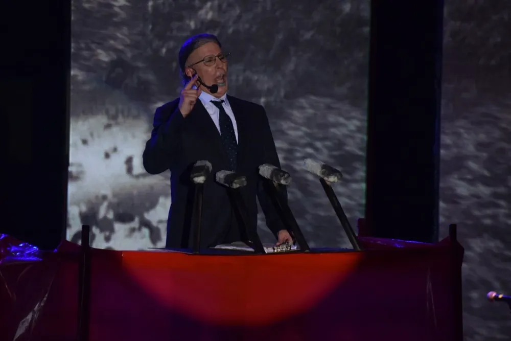 Aldo Martínez, en la parodia sobre Alberto Candeau.