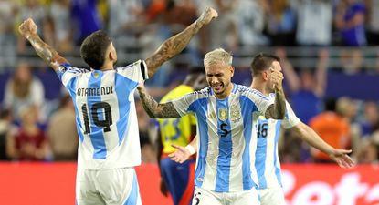 Nicolás Otamendi y Leandro Paredes de la selección de Argentina