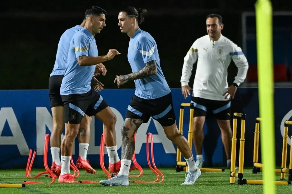 Suárez y Núñez durante el Mundial