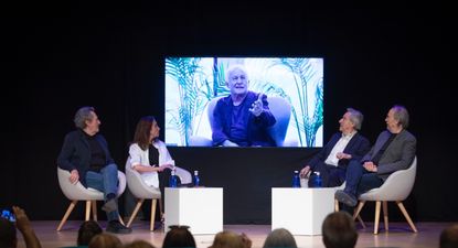 Encuentro entre Ana Belén, Joan Manuel Serrat, Victor Manuel y Miguel Ríos para conmemorar la gira de El gusto es nuestro,