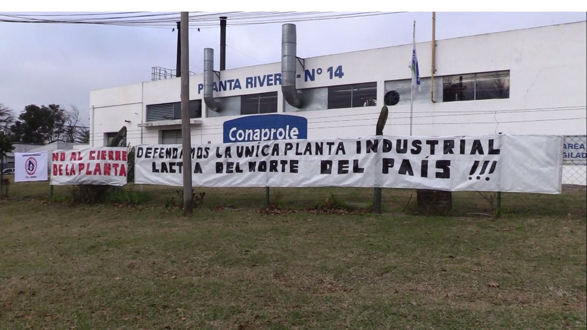 Movilización por cierre de la planta 14 de Conaprole: caravana, marcha y micrófono abierto en Rivera