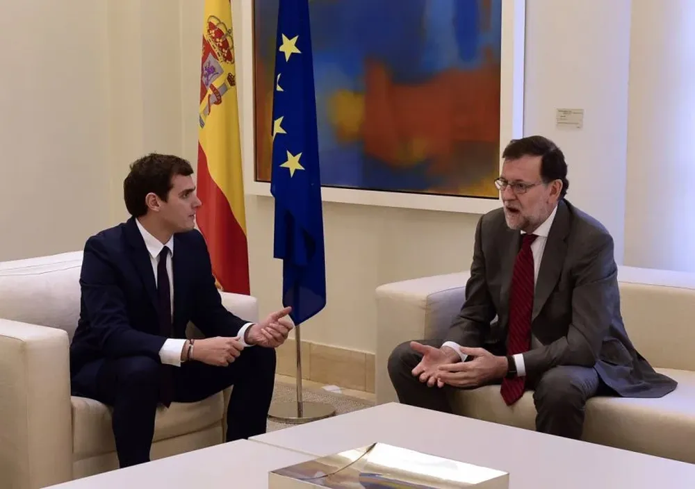 Albert Rivera, líder de Ciudadanos, no le garantizó el apoyo al presidente Mariano Rajoy