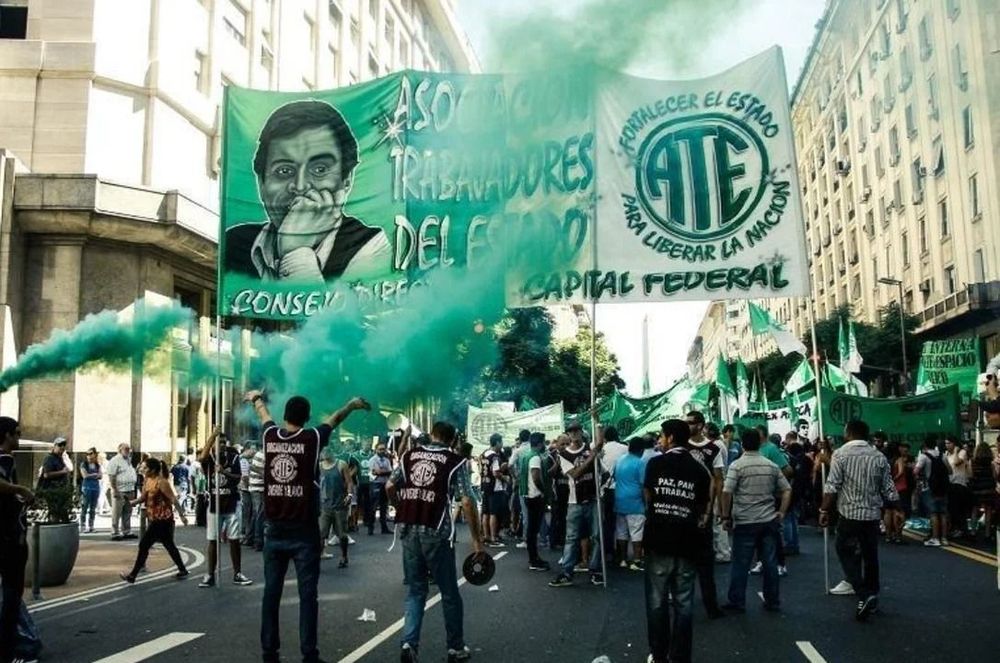 ATE volverá a marchar este jueves a Plaza de Mayo. .