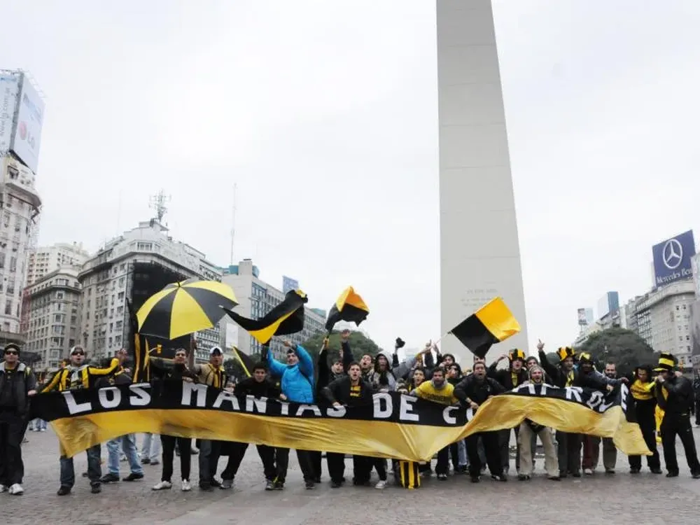 Hinchas de Peñarol en Buenos Aires